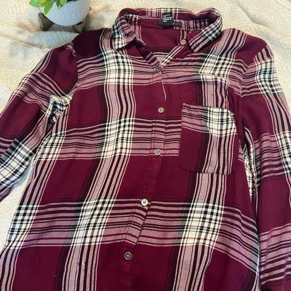 Super Cute Maroon Flannel from Forever 21!!